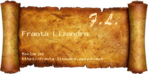 Franta Lizandra névjegykártya